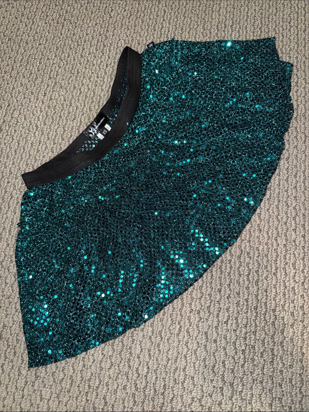 Sparkle Athletic Teal Skirt - XS